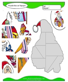 Puzzle Kes Yapıştır Çalışma Sayfaları